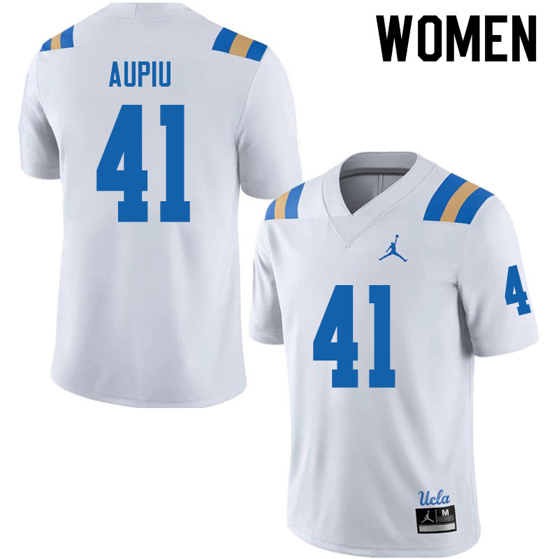 Jordan Brand Women #41 Devin Aupiu UCLA Bruins College Football Jerseys Sale-White - Click Image to Close